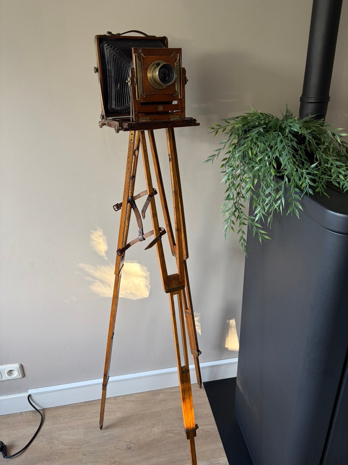 Antiek houten engelse camera, Ophalen of Verzenden