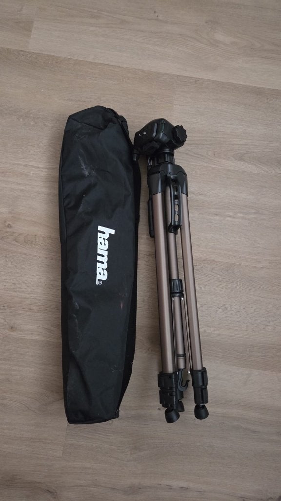 Hama Star 61 Statief met draagtas, Audio, Tv en Foto, Inclusief draagtas, Zo goed als nieuw, Hama, 150 tot 175 cm