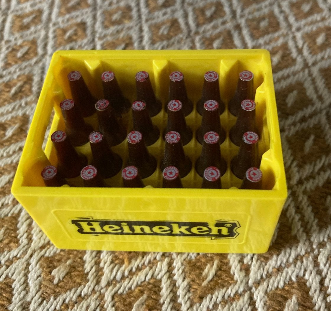 Heineken flesopener, minikratje met flesjes/flesopener, Ophalen of Verzenden, Gebruikt, Gebruiksvoorwerp