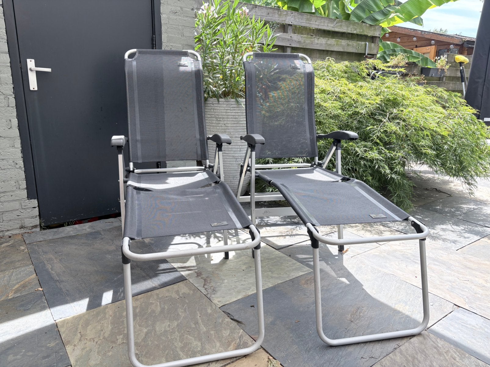 4 Bardani Campingstoelen- Verstelbaar en Inklapbaar, Ophalen, Gebruikt, Aluminium, Inklapbaar