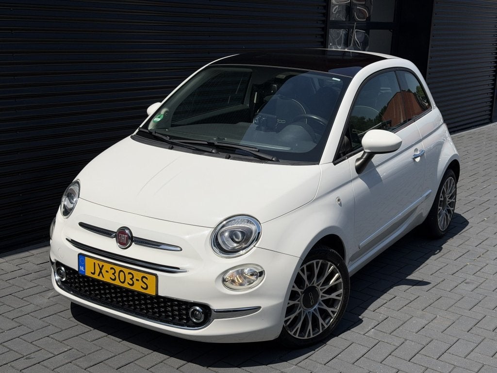 Fiat 500 0.9 TwinAir T Lounge| AUTOMAAT| CLIMA| PANO| CRUISE, Auto's, Fiat, Automaat, Stof, Gebruikt, Wit