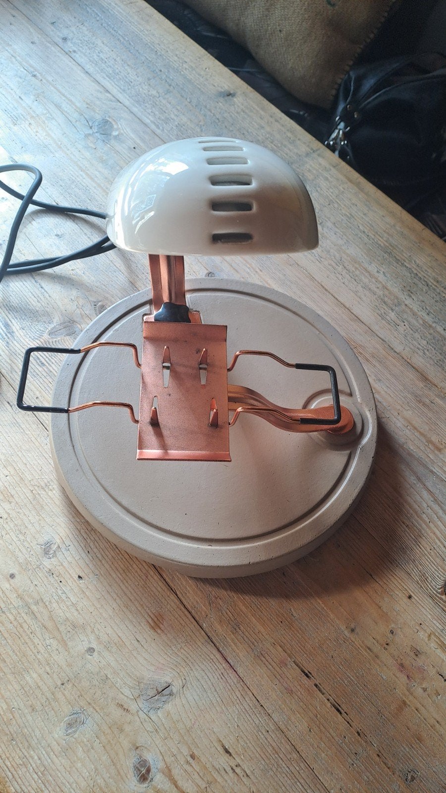 raclette kaas smelter, Beige, Ophalen of Verzenden, Zo goed als nieuw, Steen/keramiek