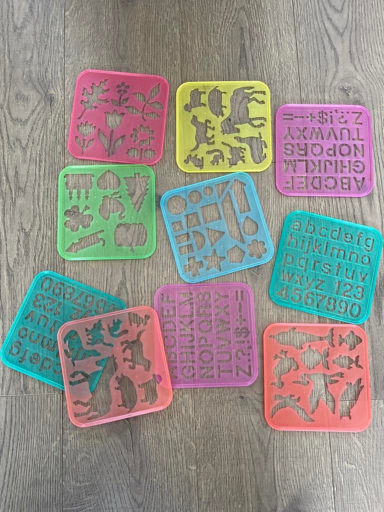 Tupperware tekenmallen sjablonen  -  diverse vormen, Kinderen en Baby's, Speelgoed | Educatief en Creatief, Ophalen of Verzenden