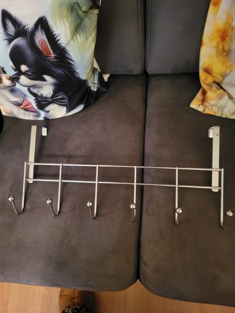 Metalen deurkapstok met 6 haken, Zo goed als nieuw, Minder dan 100 cm, Metaal, Ophalen
