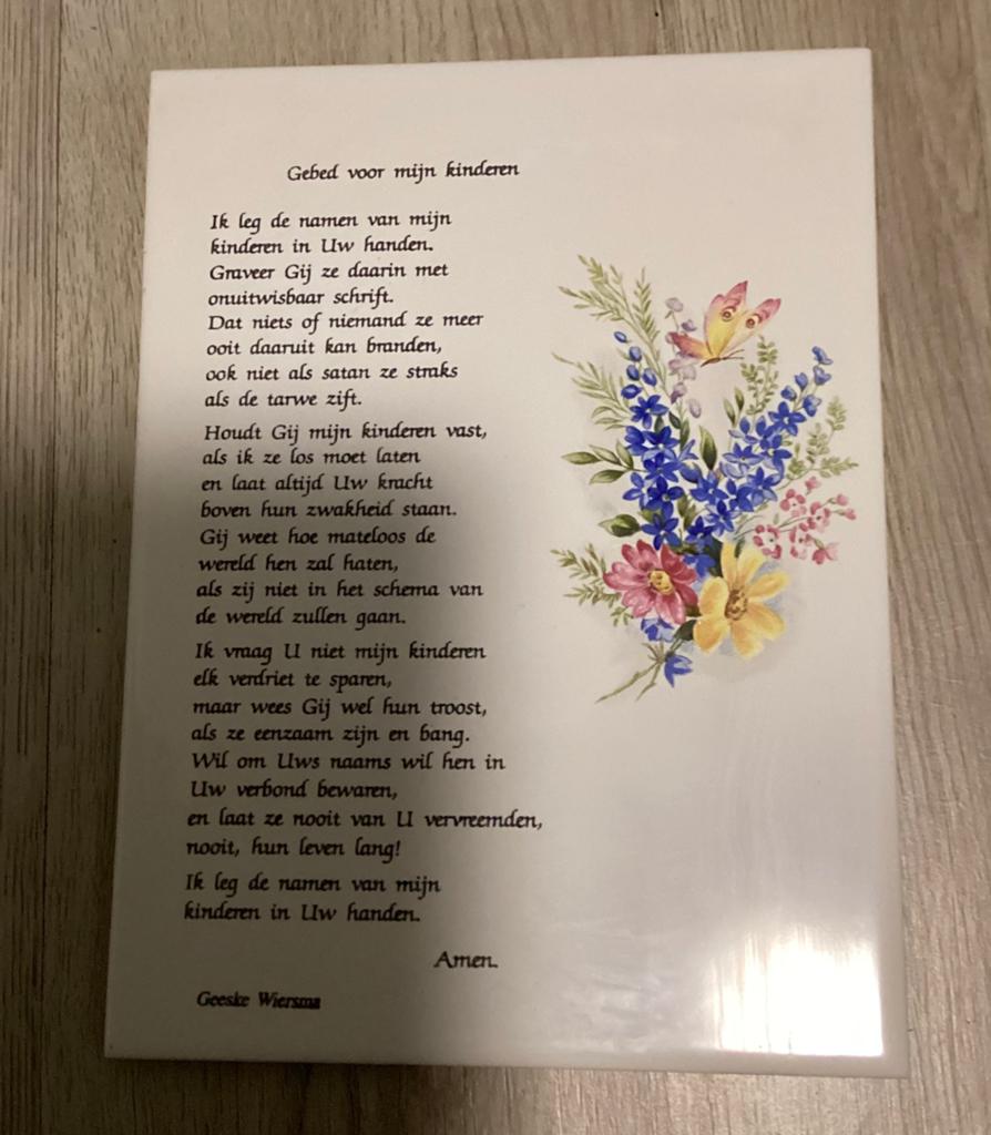 Religieuze tegel met prachtige tekst…mooi !!, Ophalen of Verzenden