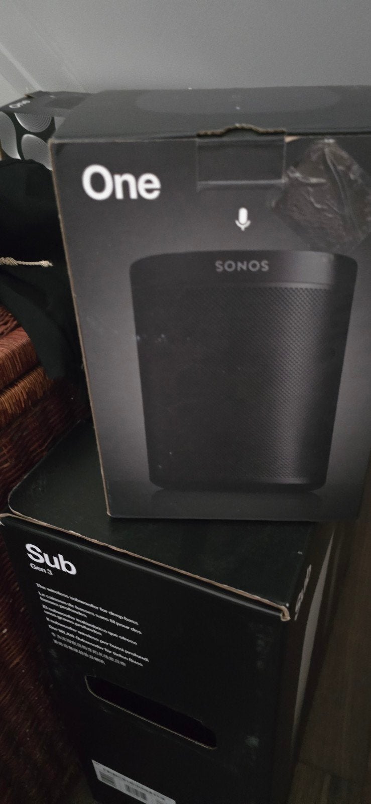 Verpakking, dozen Sonos, Ophalen