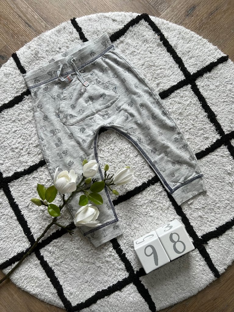 Heel goed grijs Hema cactus print jogger broek 98 harem prin, Broek, Jongen of Meisje, Ophalen of Verzenden, Zo goed als nieuw