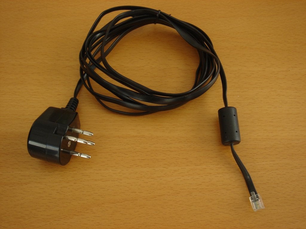 Telefoonkabel 290 cm met dubbele aansluiting, Ophalen of Verzenden, Gebruikt