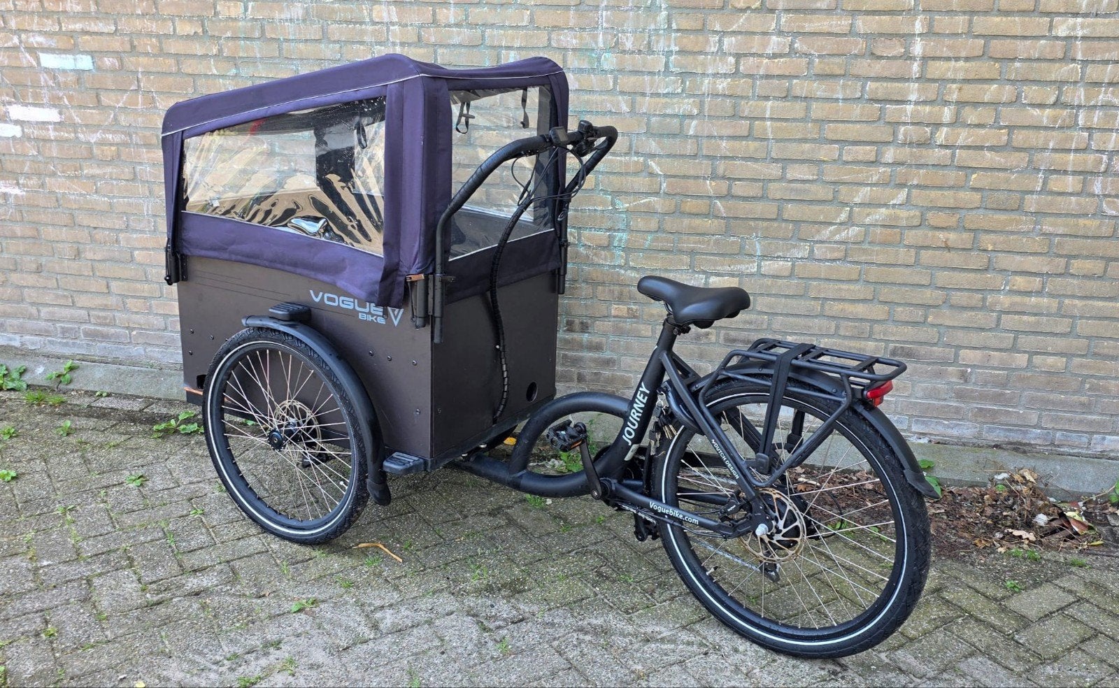 Zo goed als nieuwe Vogue Journey Elektrische Bakfiets, Fietsen en Brommers, Ophalen, Zo goed als nieuw, 4 kinderen of meer, Huif