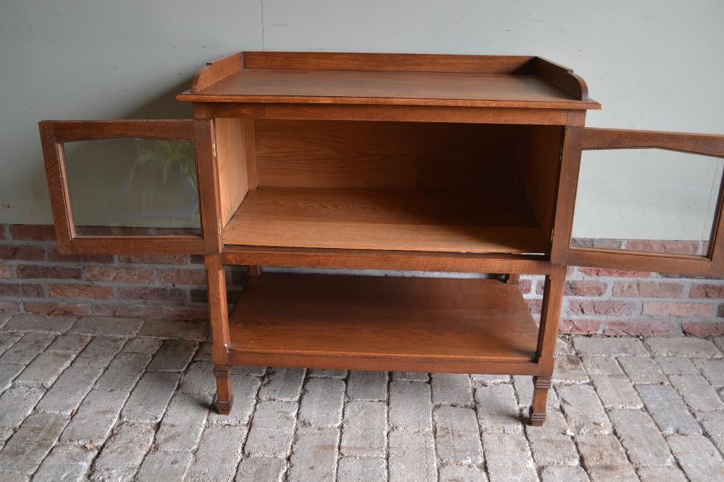Prachtig antiek eiken houten Art Deco theemeubel, theekastje, Verzenden