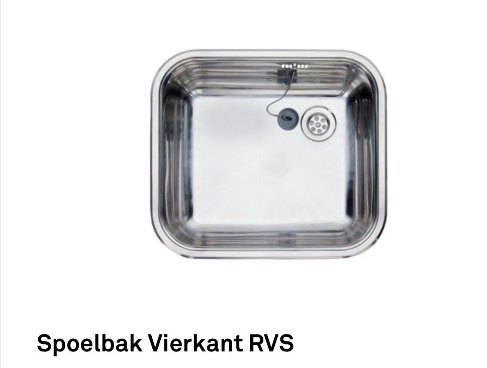 RVS Spoelbak Vierkant - Nieuwstaat, Ophalen, Overige typen, Metaal, Overige merken