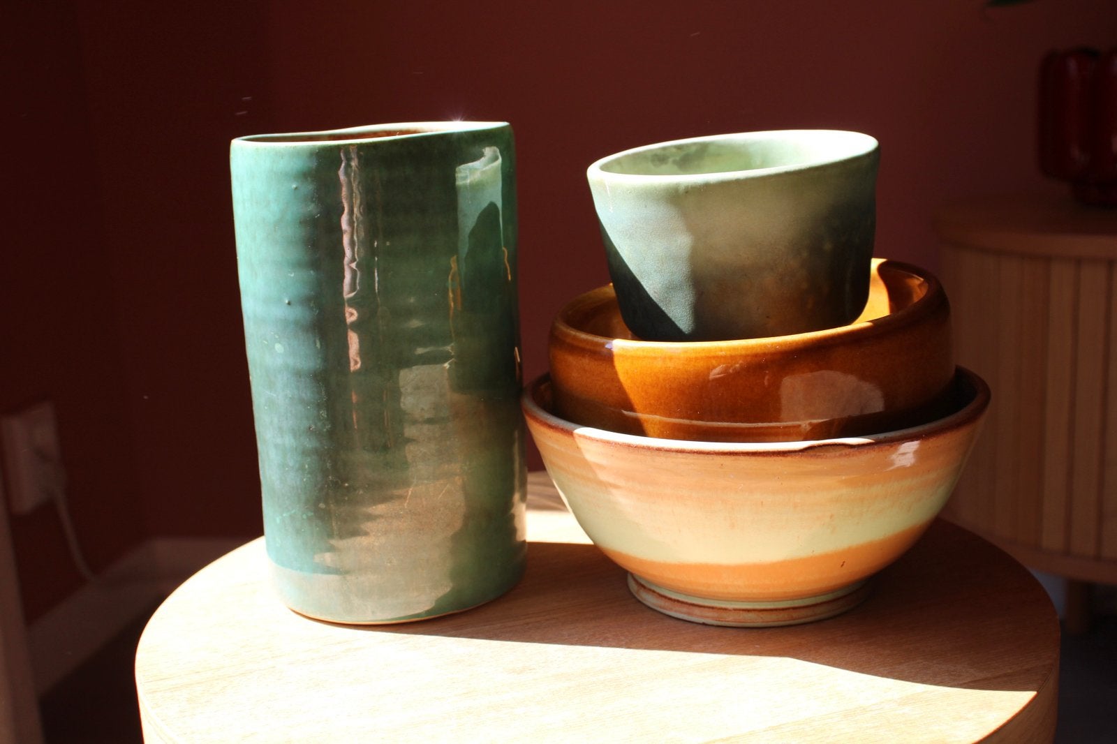 Prachtige Vintage Keramiek Set (4-delig), Ophalen