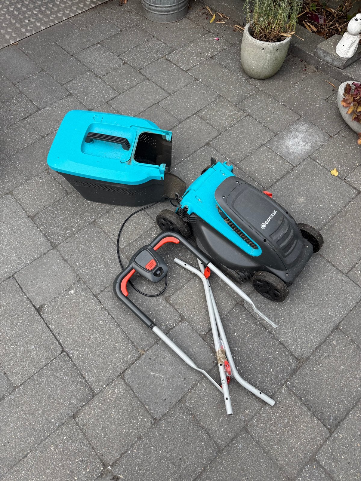 Gardena grasmaaier - Werkt perfect!, Ophalen, Cirkelmaaier, Elektrische grasmaaier, Zo goed als nieuw