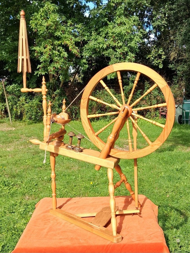 Toijalan spinnewiel, Ophalen, Gebruikt, Spinnewiel