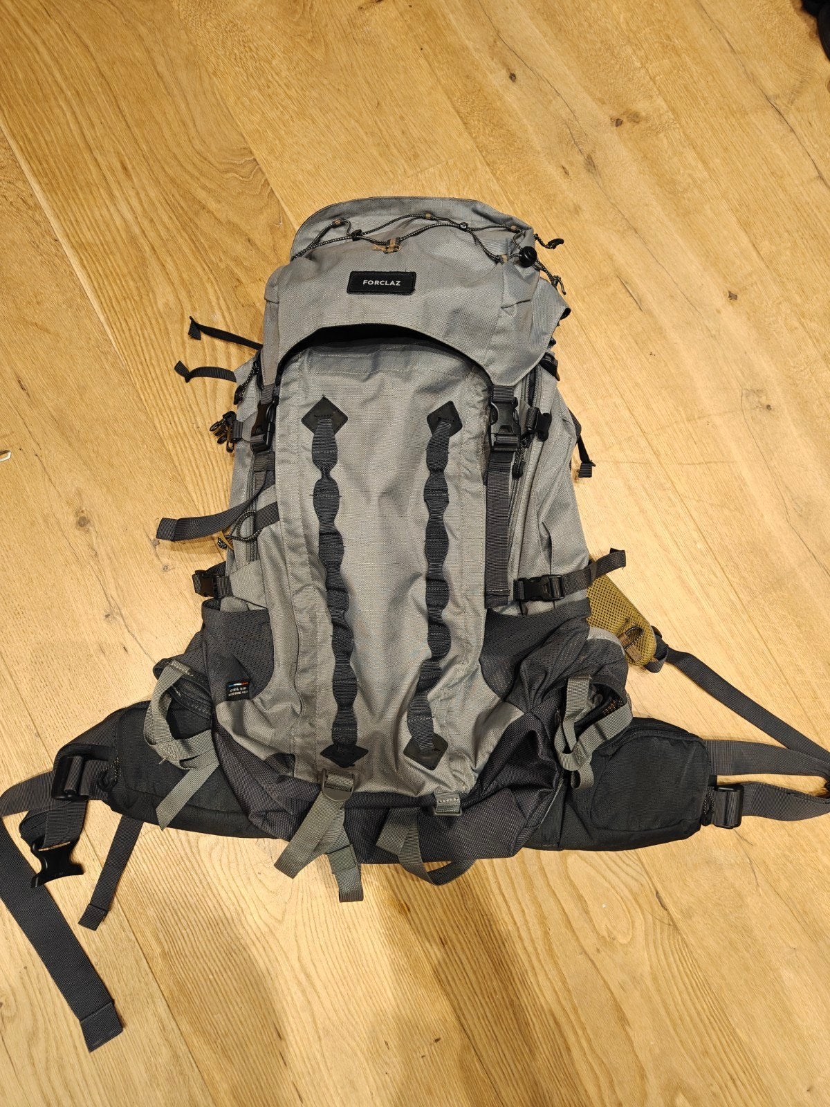 Forclaz MT 900 50+10L Trekking Rugzak, Gebruikt, 25 tot 40 cm, Trekking, 60 cm of meer