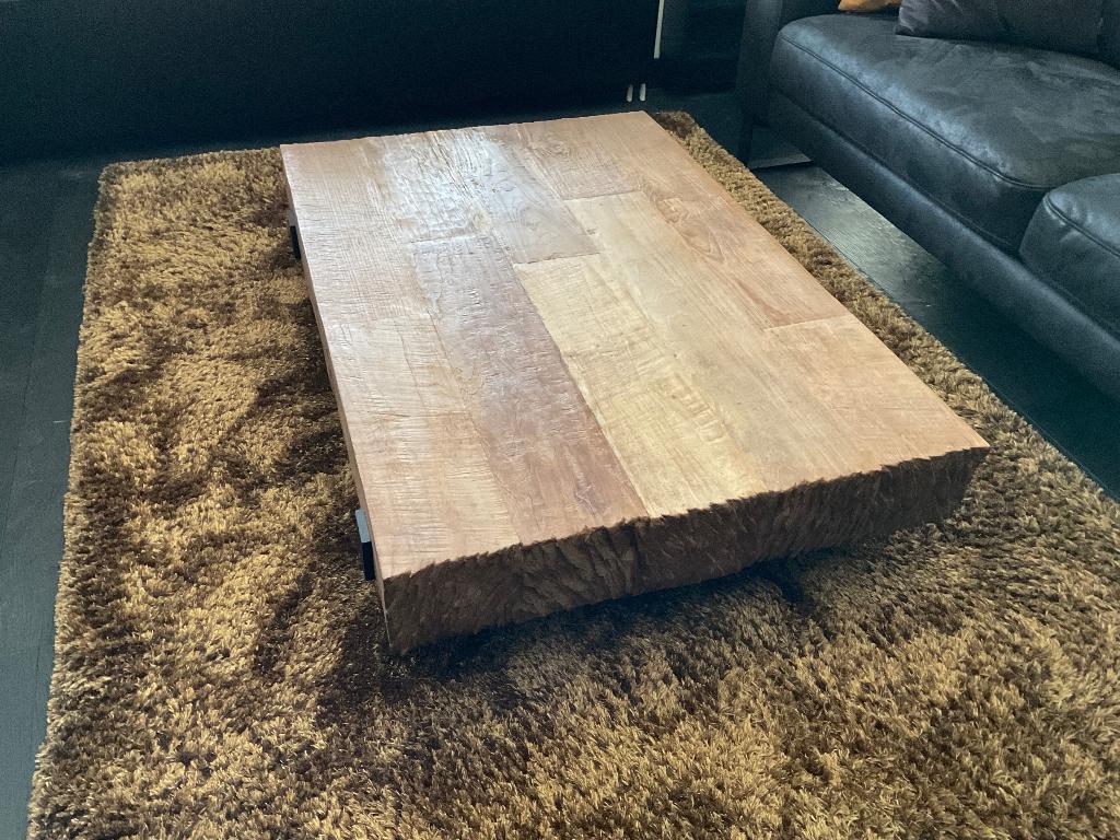 Salontafel teakhout, Huis en Inrichting, Tafels | Salontafels, Ophalen, 100 tot 150 cm, Teakhout, 50 tot 100 cm