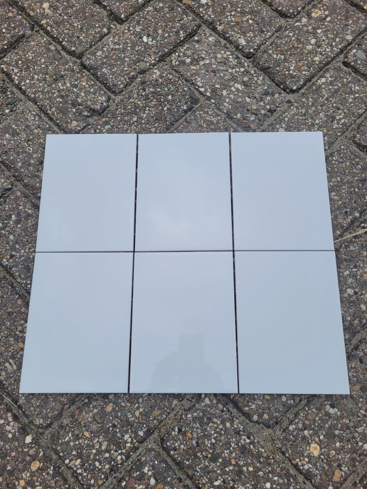 35 m2 wandtegels wit glans, Ophalen, Nieuw
