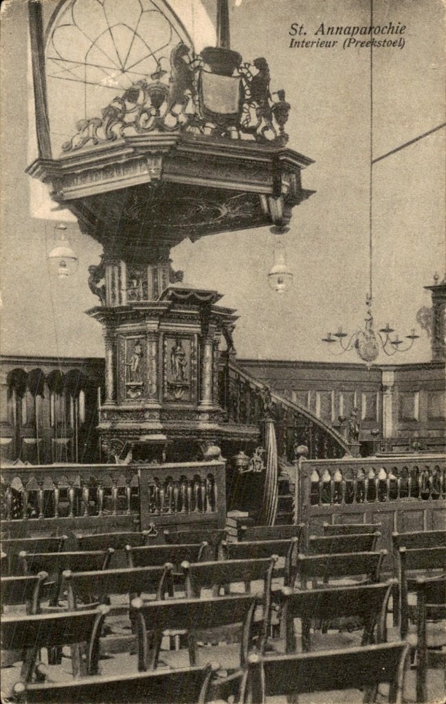 St. Annaparochie - Preekstoel - Interieur, Ophalen of Verzenden, 1920 tot 1940, Gelopen, Friesland