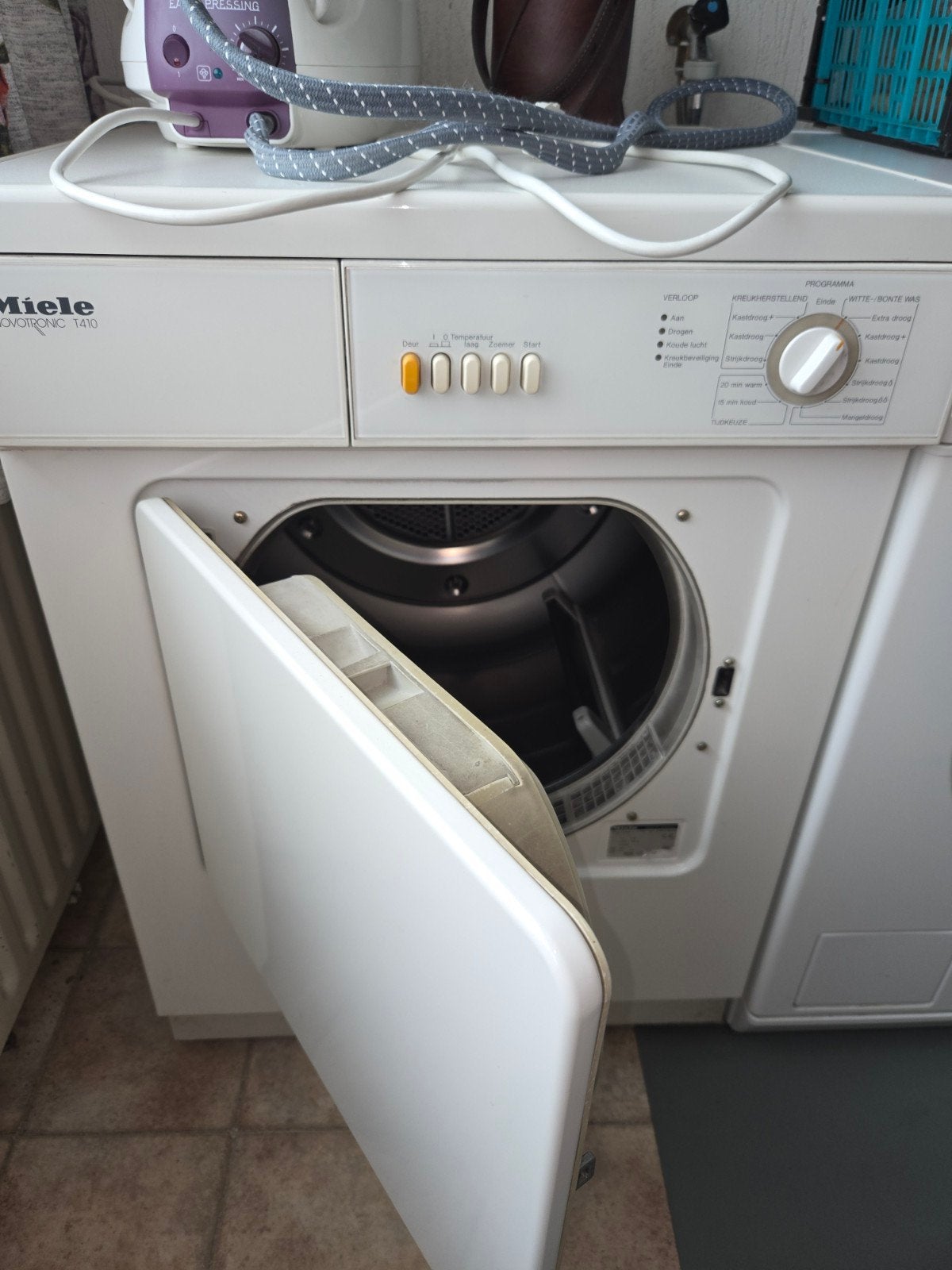 Miele Novotronic T410 Luchtafvoer Wasdroger, Ophalen, 6 tot 8 kg, Gebruikt, Luchtafvoer