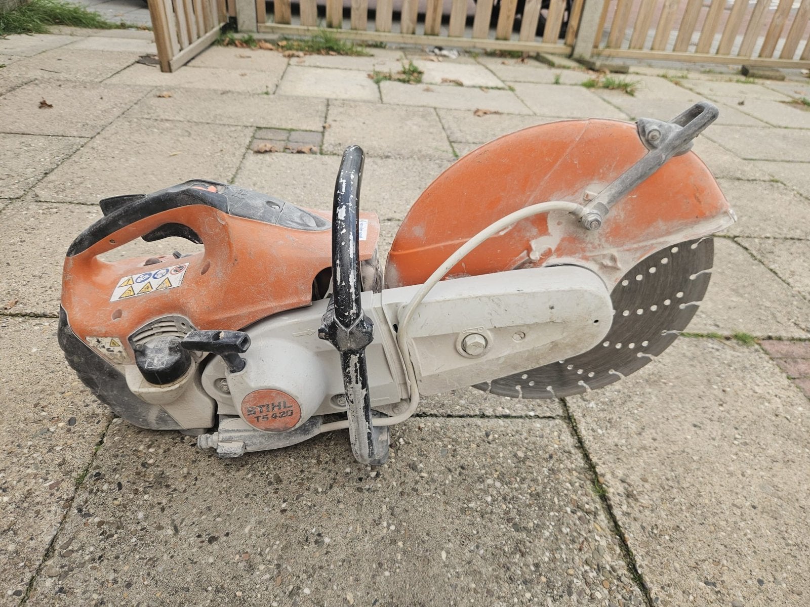 STIHL TS 420 Bandenzaag, Doe-het-zelf en Verbouw, Ophalen, Gebruikt, 70 mm of meer, Overige typen