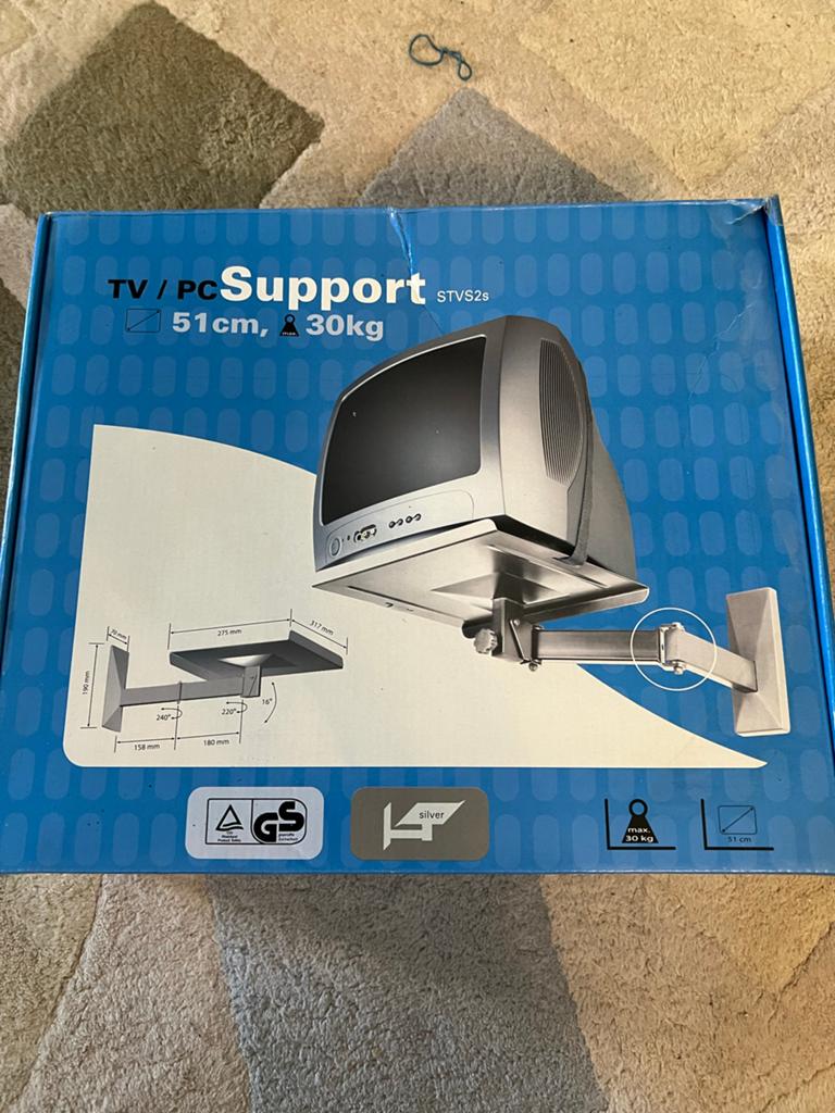 TV/PC Support STVS2s - Muurbeugel voor TV/Monitor, Ophalen of Verzenden, Nieuw