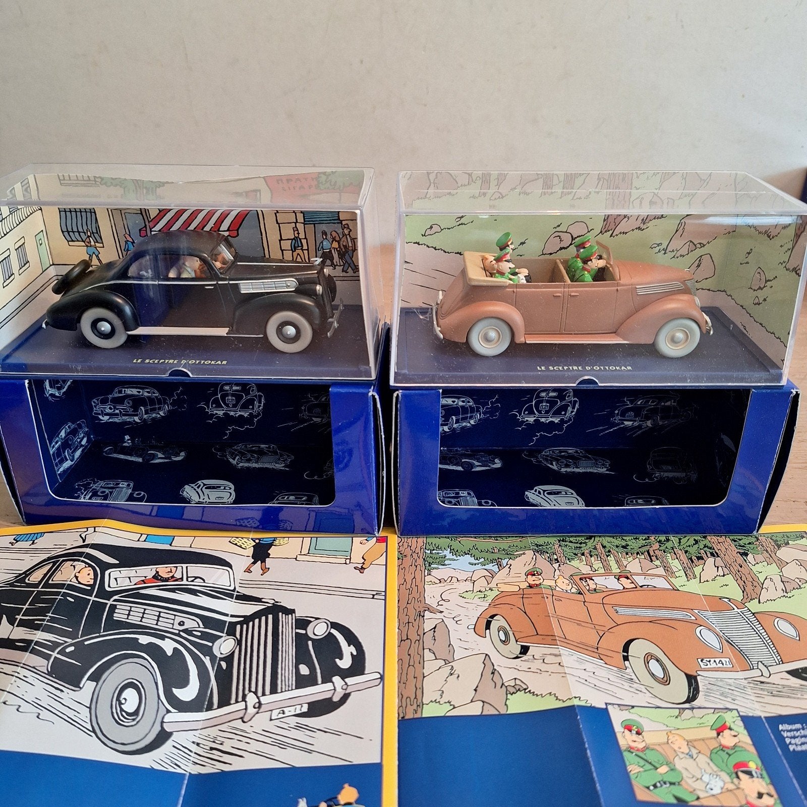Kuifje: De Scepter van Ottokar - Modelauto's (4 stuks), Hobby en Vrije tijd, Modelauto's | 1:43, Zo goed als nieuw, Auto, Overige merken