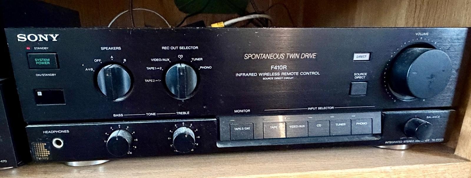 Sony TA-F410R Stereo Geïntegreerde Versterker, Ophalen, Gebruikt, 60 tot 120 watt, Sony