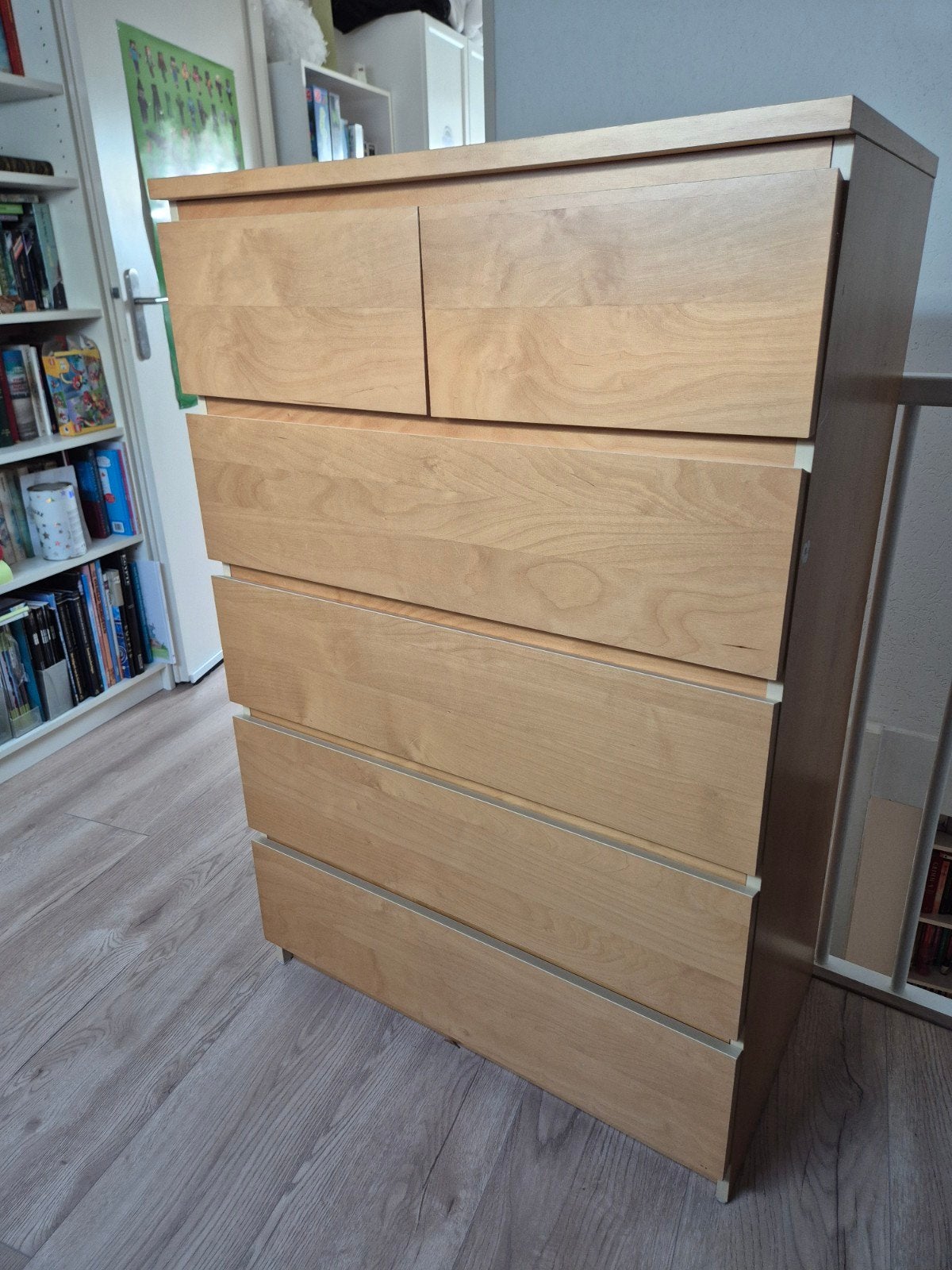 Malm ladekast met 6 laden 80 x 120 cm gratis ophalen, Ophalen, Gebruikt, 5 laden of meer, 100 tot 150 cm
