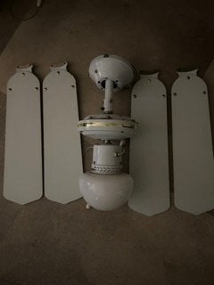 Plafondlamp met ventilator, Ophalen, Wit, Gebruikt, Plafondlamp