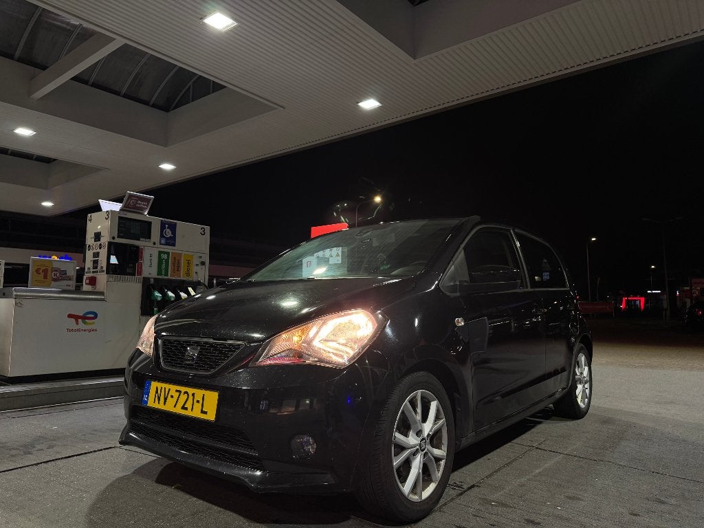 Seat Mii 1.0 MPI 60pk Ecomotive 5D 2017 Zwart, Auto's, Seat, Voorwielaandrijving, Stof, Mii, Zwart