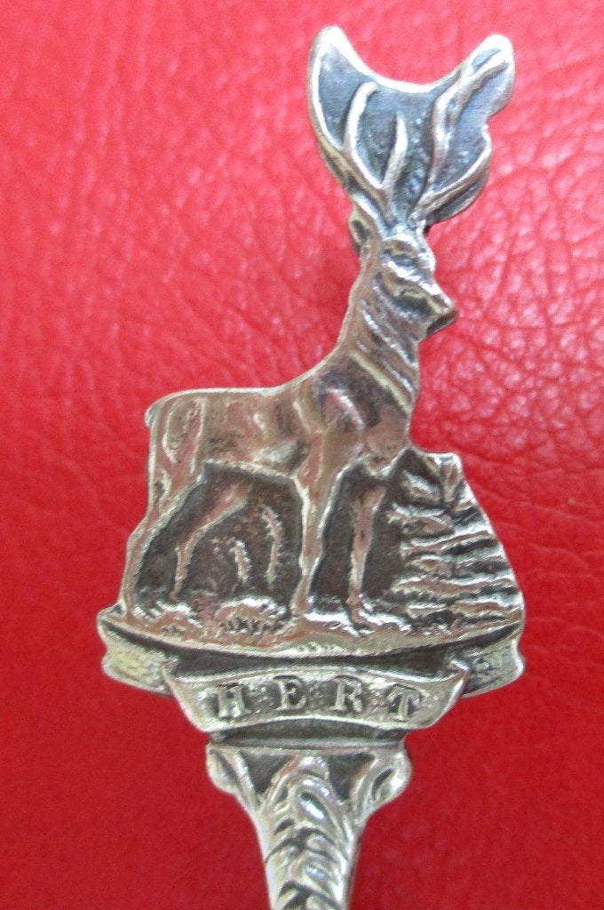 Verzilverd lepeltje dierenbescherming hert ree eland gewei, Ophalen of Verzenden, Metaal, Bestek, Verzilverd