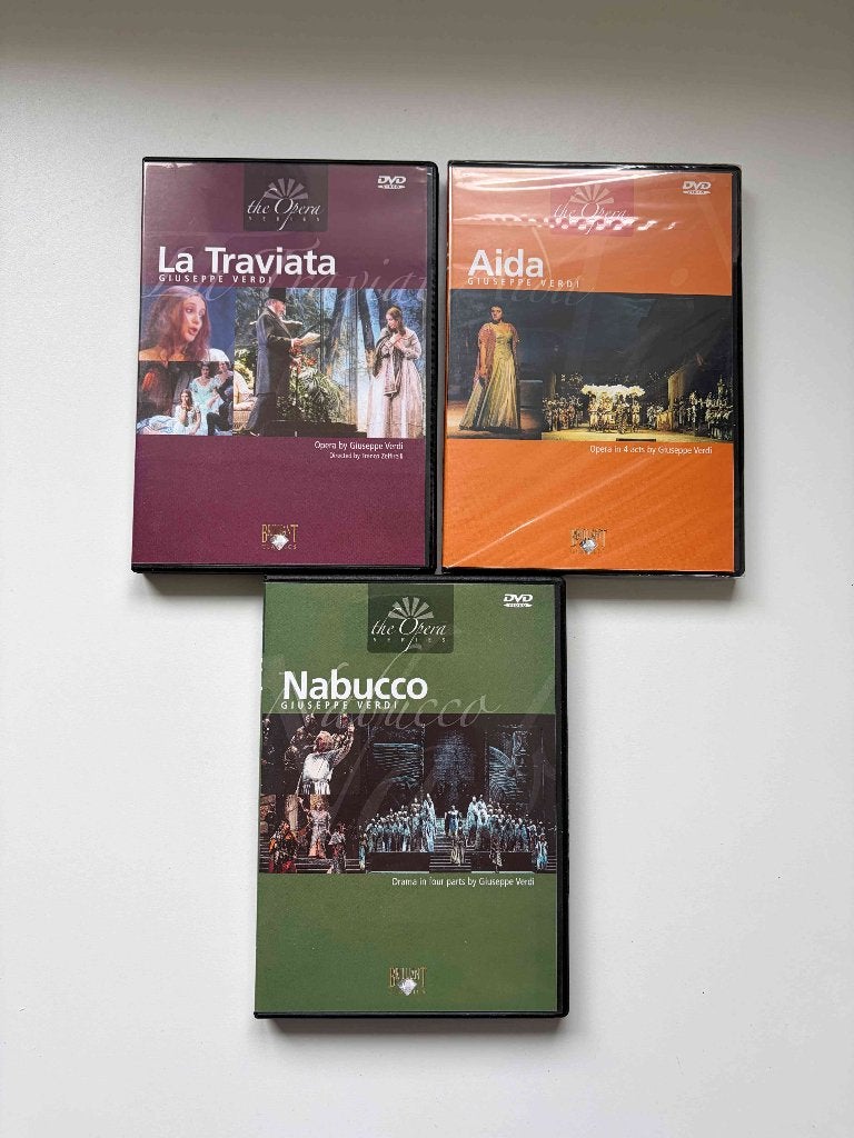 3x Opera DVD; La Traviata; Aida; Nabucco z.g.a.n., Alle leeftijden, Ophalen of Verzenden, Zo goed als nieuw