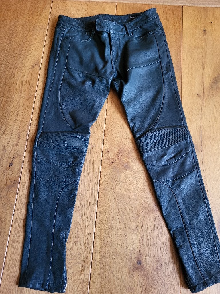 Gevoerde skinny leren broek - All Saints, All Saints, Zwart, Ophalen of Verzenden, Zo goed als nieuw
