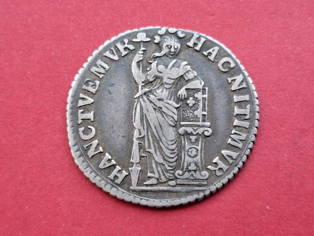 1/4 gulden Muntmeesterpenning 1759 West Friesland, Postzegels en Munten, Vóór koninkrijk, Zilver, 25 cent, Ophalen of Verzenden