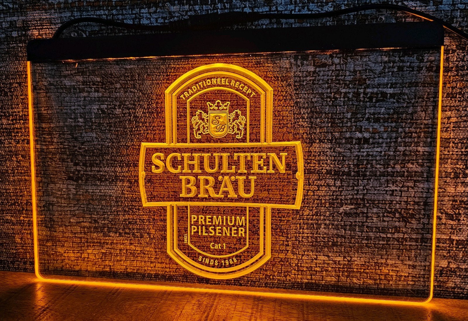 SCHULTENBRAU 3D ledverlichting, lamp, lichtbak, Verzamelen, Biermerken, Ophalen of Verzenden, Nieuw, Reclamebord, Plaat of Schild