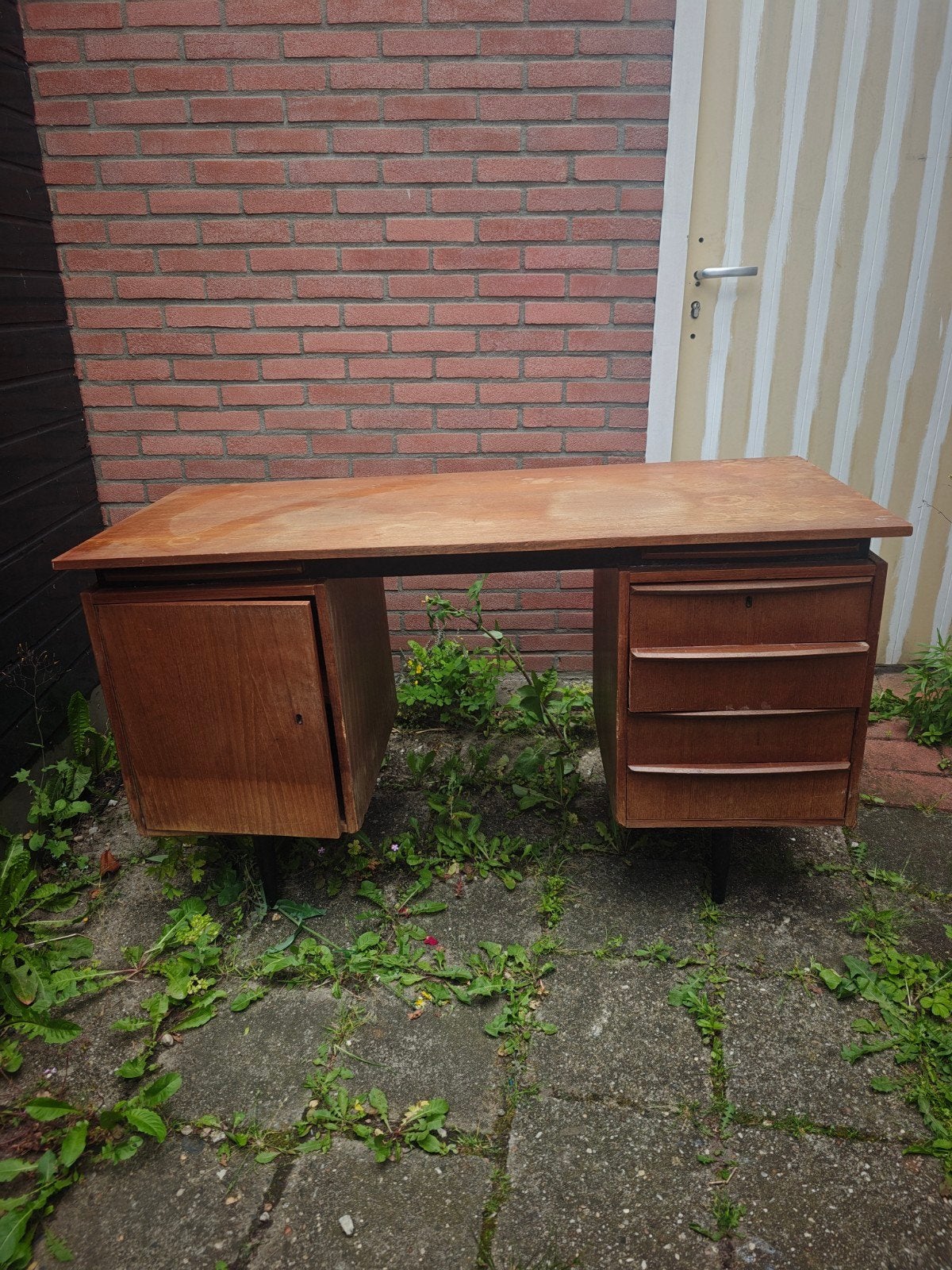Scandinavisch antiek Teak Bureau - Cees Braakman - Pastoe, Met lades, Gebruikt, Hout, Ophalen of Verzenden