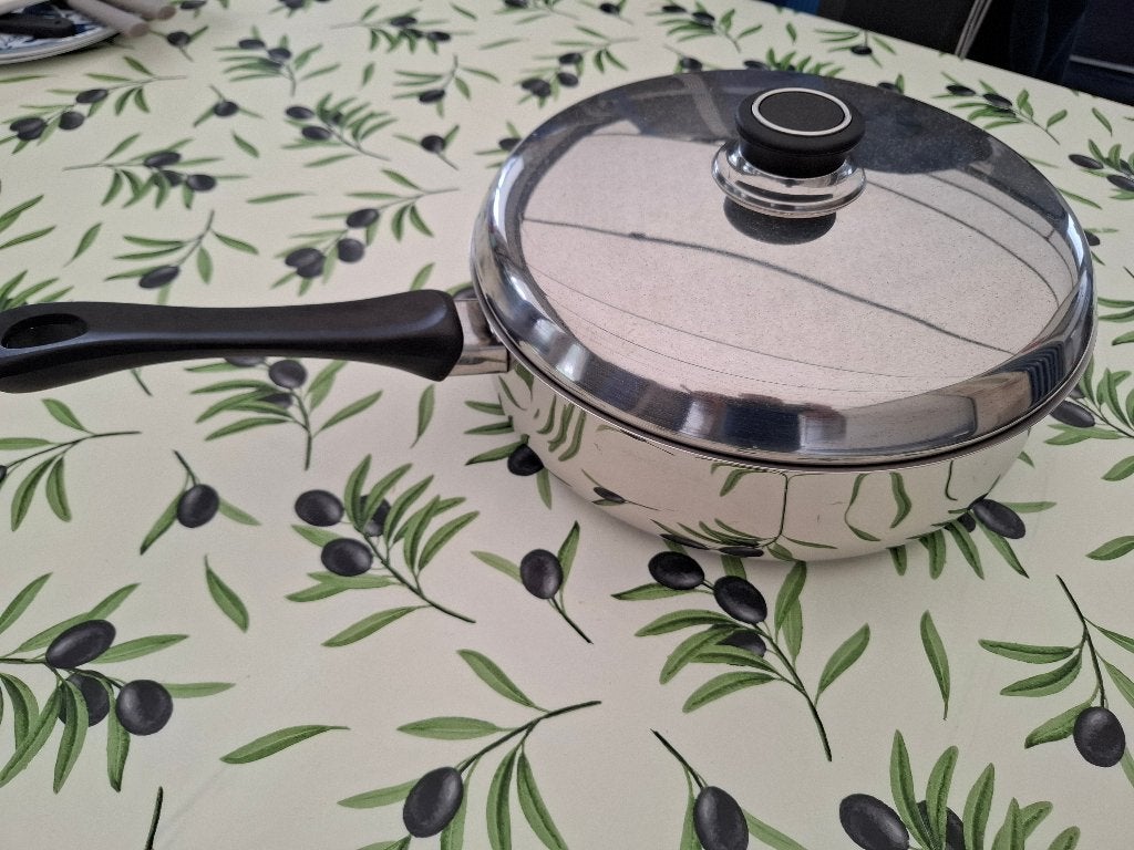 BK hapjespan, Gebruikt, Braadpan, Ophalen of Verzenden, Rvs