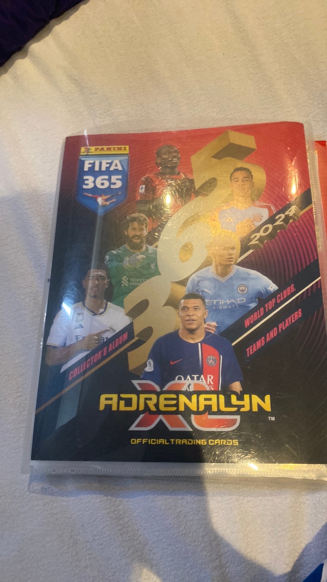 Panini adrenalyn 2024 boek met kaartjes, Hobby en Vrije tijd, Stickers en Plaatjes, Ophalen of Verzenden, Zo goed als nieuw, Meerdere plaatjes
