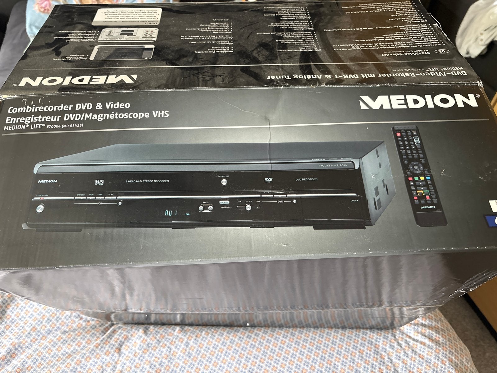 Medion DVD & Video Combirecorder VHS/DVD-speler MD 83425, Ophalen of Verzenden, Zo goed als nieuw, VHS-speler of -recorder