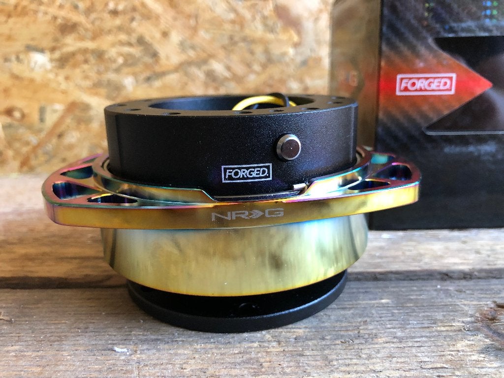 NRG Race Handle Quick release neochrome stuurnaaf snapoff, Ophalen of Verzenden