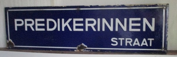 antiek oud geemailleerd straatnaambord, Verzenden