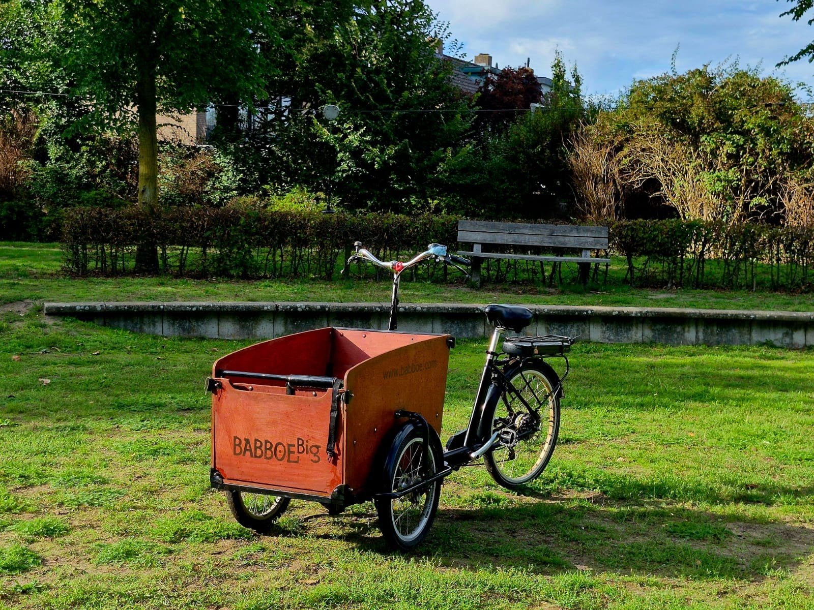 Babboe Big-e - Elektrische bakfiets - incl gratis regenhoes, Ophalen of Verzenden, Gebruikt, 4 kinderen of meer