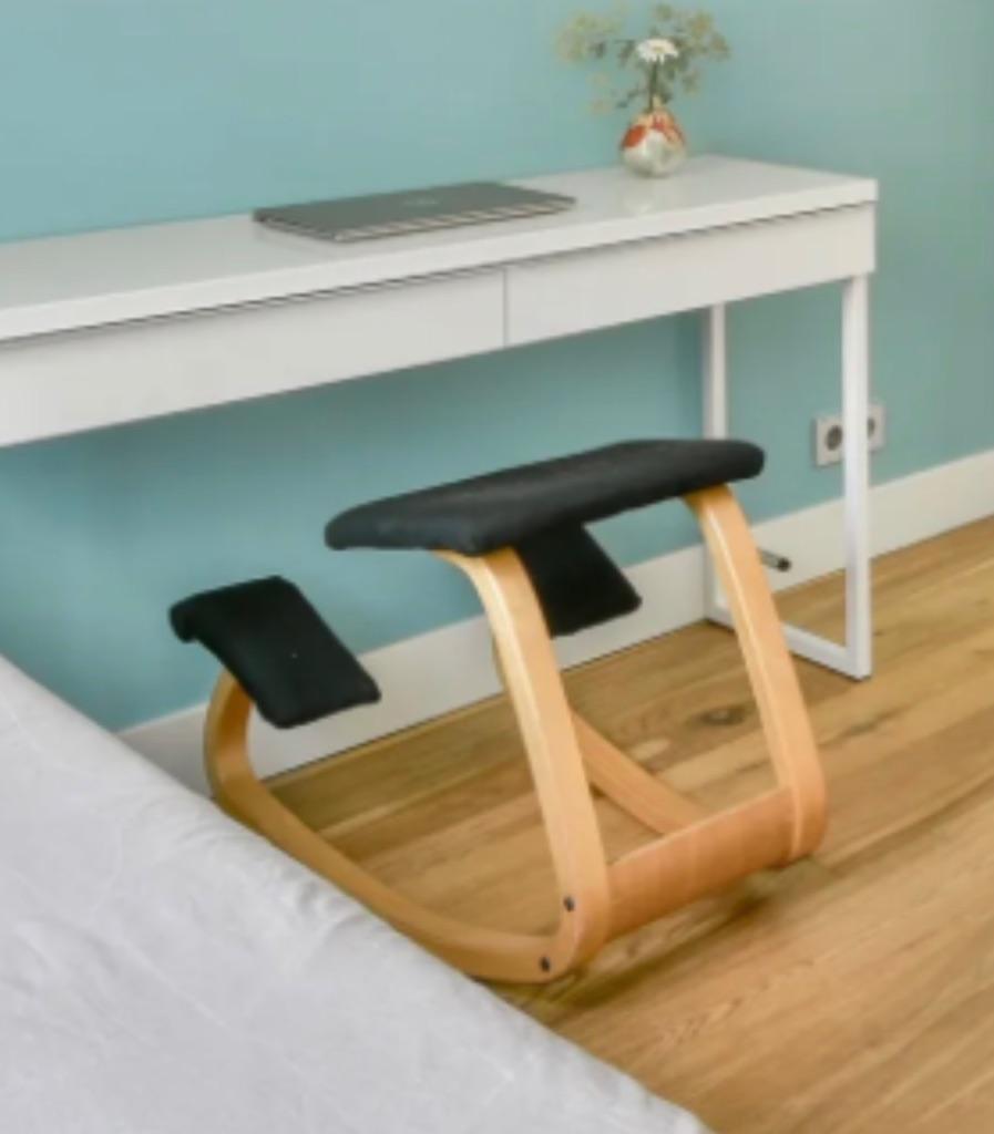Stokke kniestoel, Ophalen, Zwart, Zo goed als nieuw, Bureaukruk