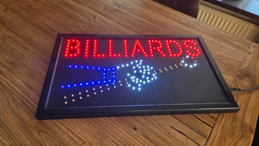 LED Biljart Lichtreclame - Perfect voor Bar of Speelkamer, Ophalen, Zo goed als nieuw, Modern, Reclame, Gaming
