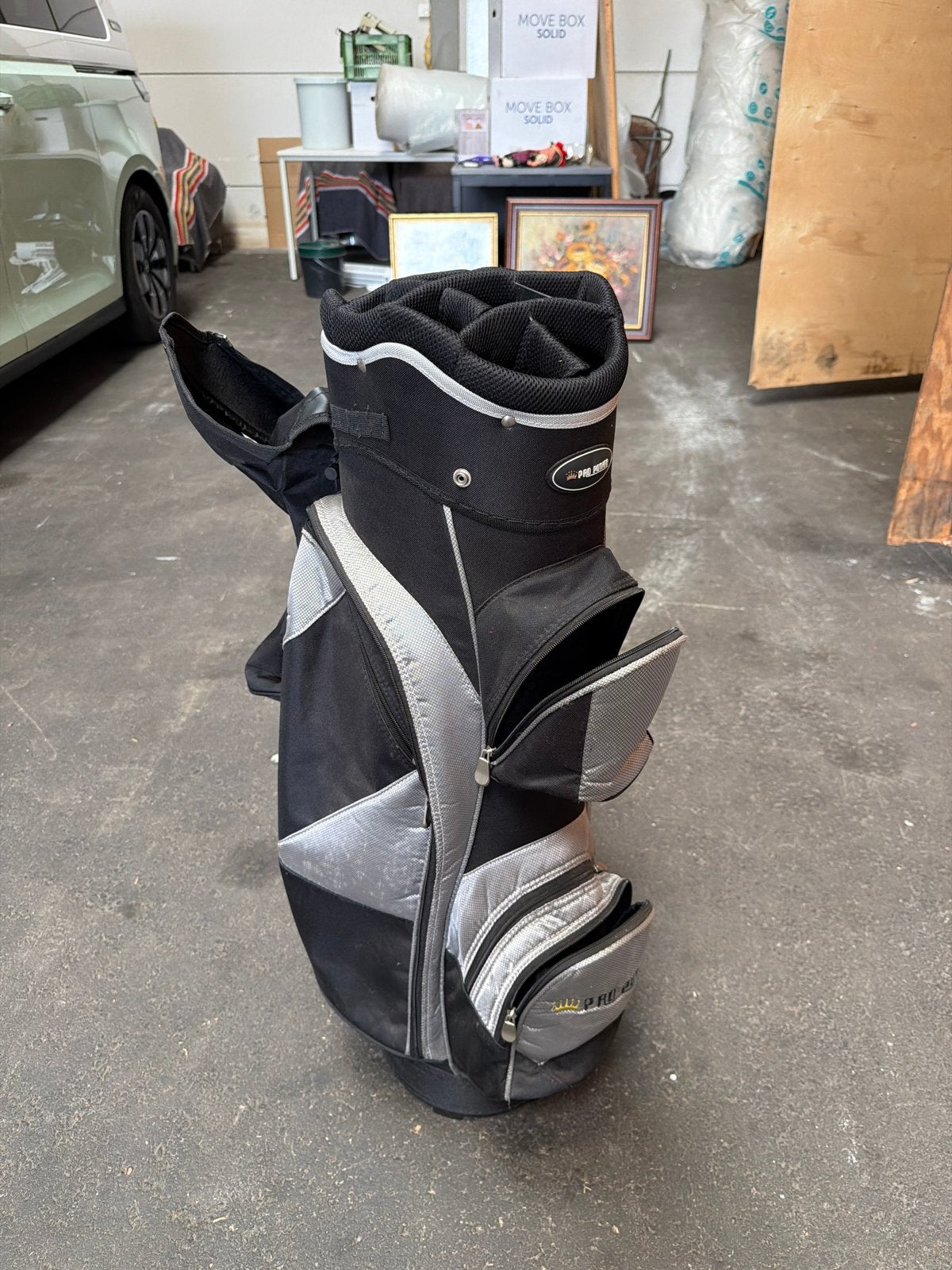 Pro Power Golf Tas - Zwart/Grijs Cart Bag, Ophalen, Gebruikt, Tas, Overige merken