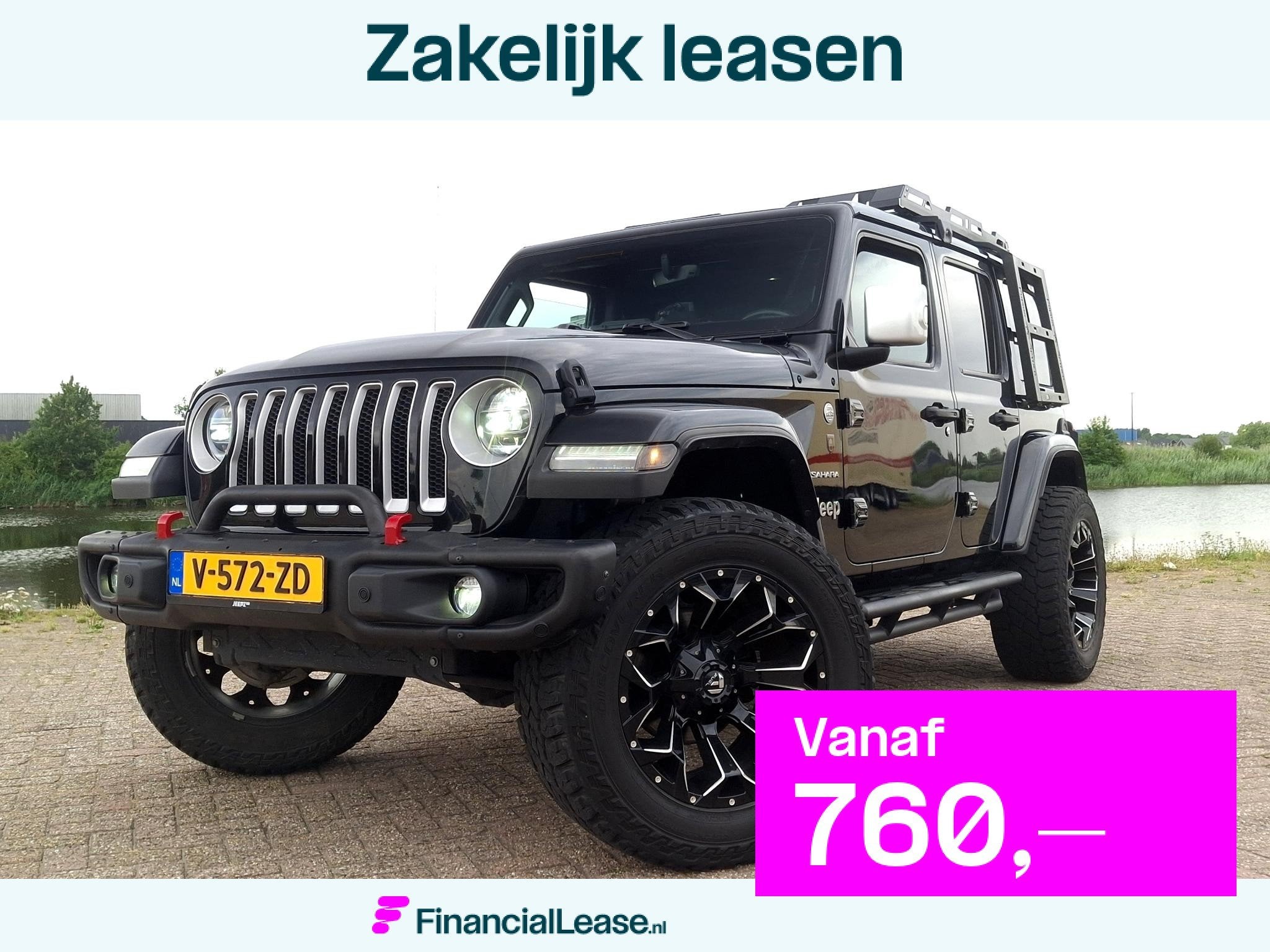 Jeep Wrangler 2.2D Sahara | GRIJS KENTEKEN | 4x4 | VOL OPTIE, Stof, Gebruikt, 4 cilinders, Zwart