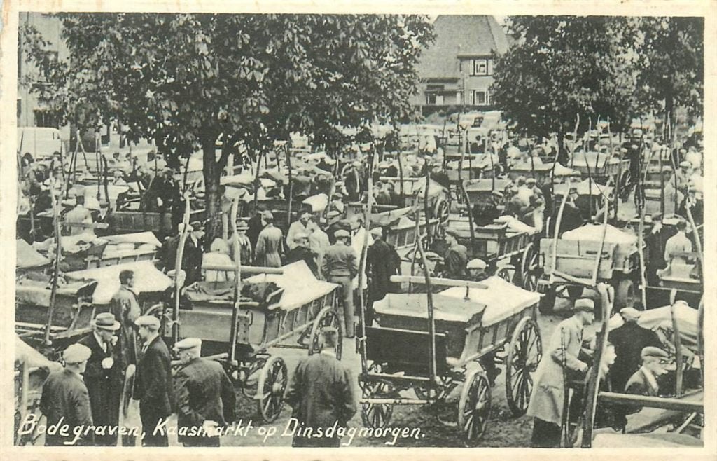 701-260-005 Bodegraven Kaasmarkt, Verzamelen, Ansichtkaarten | Nederland, Verzenden, Voor 1920, Zuid-Holland