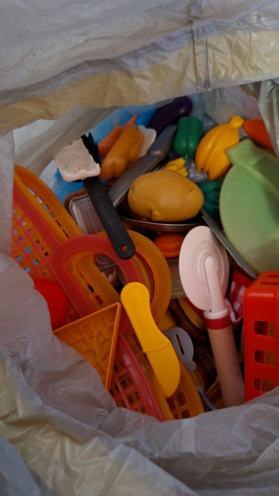 Grote zak met divers plastic keukenspeelgoed, Ophalen of Verzenden, Gebruikt, Jongen of Meisje