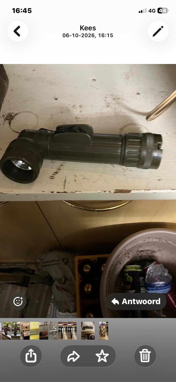 Zaklantaarn met verwisselbare kleuren glaasjes, Ophalen of Verzenden, Gebruikt, Batterij