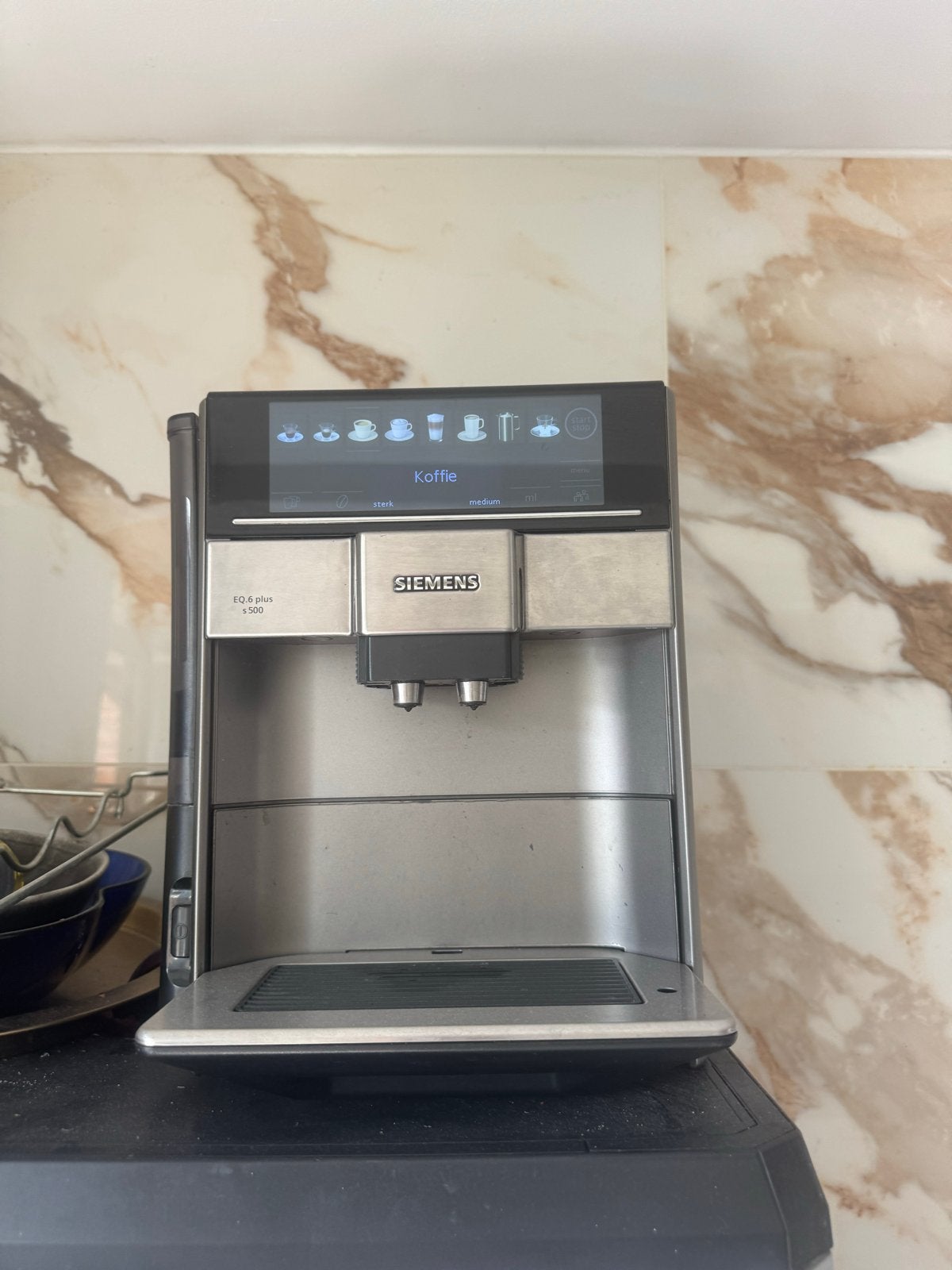 Siemens EQ.6 plus S500 volautomatische espressomachine, Witgoed en Apparatuur, Koffiezetapparaten, Ophalen of Verzenden, Gebruikt